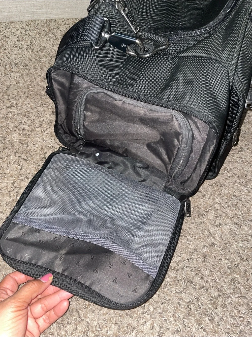 TUMI Black Travel Duffel Bag - Compact Carry-All